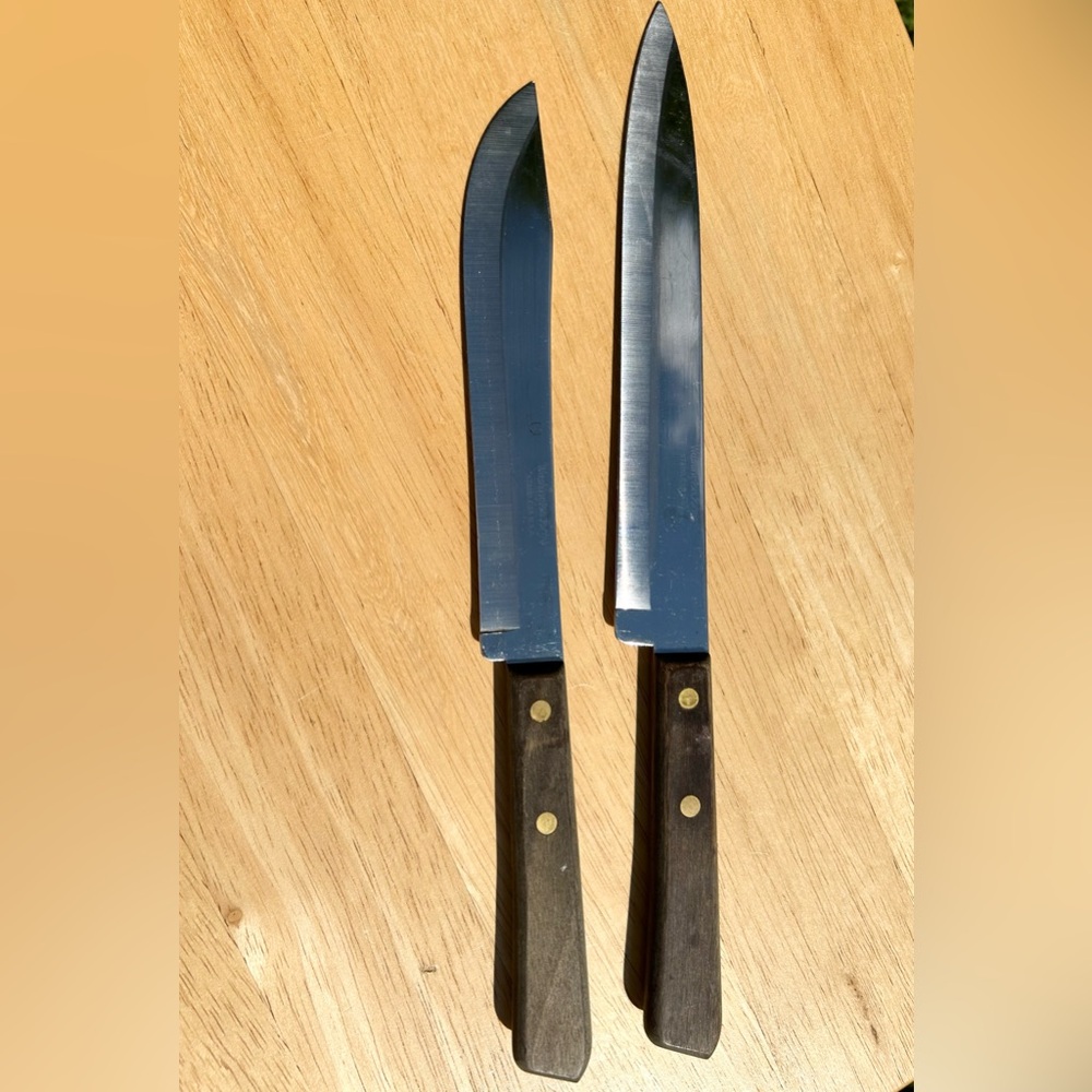 Washington Forge Knives Lot/2 Bullnose Butcher &‎ Carving Stainless Steel VTG